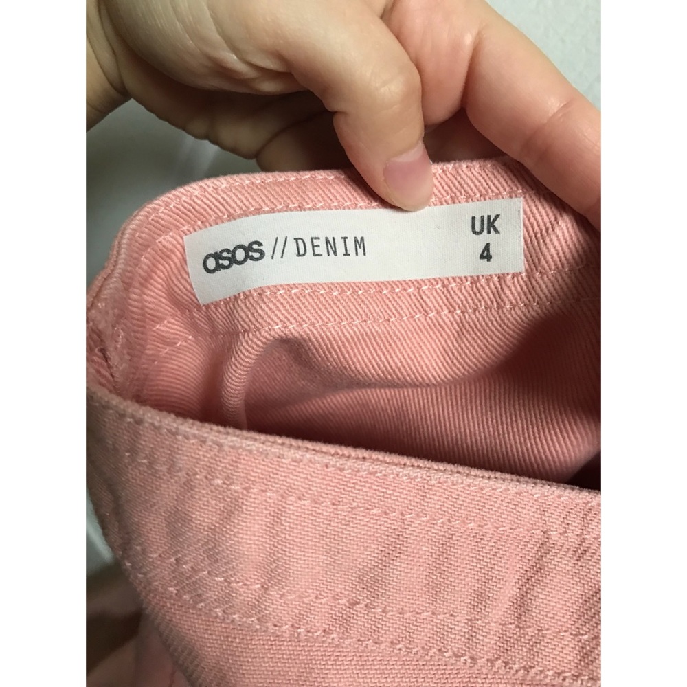 [ASOS] Pink Denim Halter Wide Leg Jumpsuit (NWT!) - Picture 7 of 7